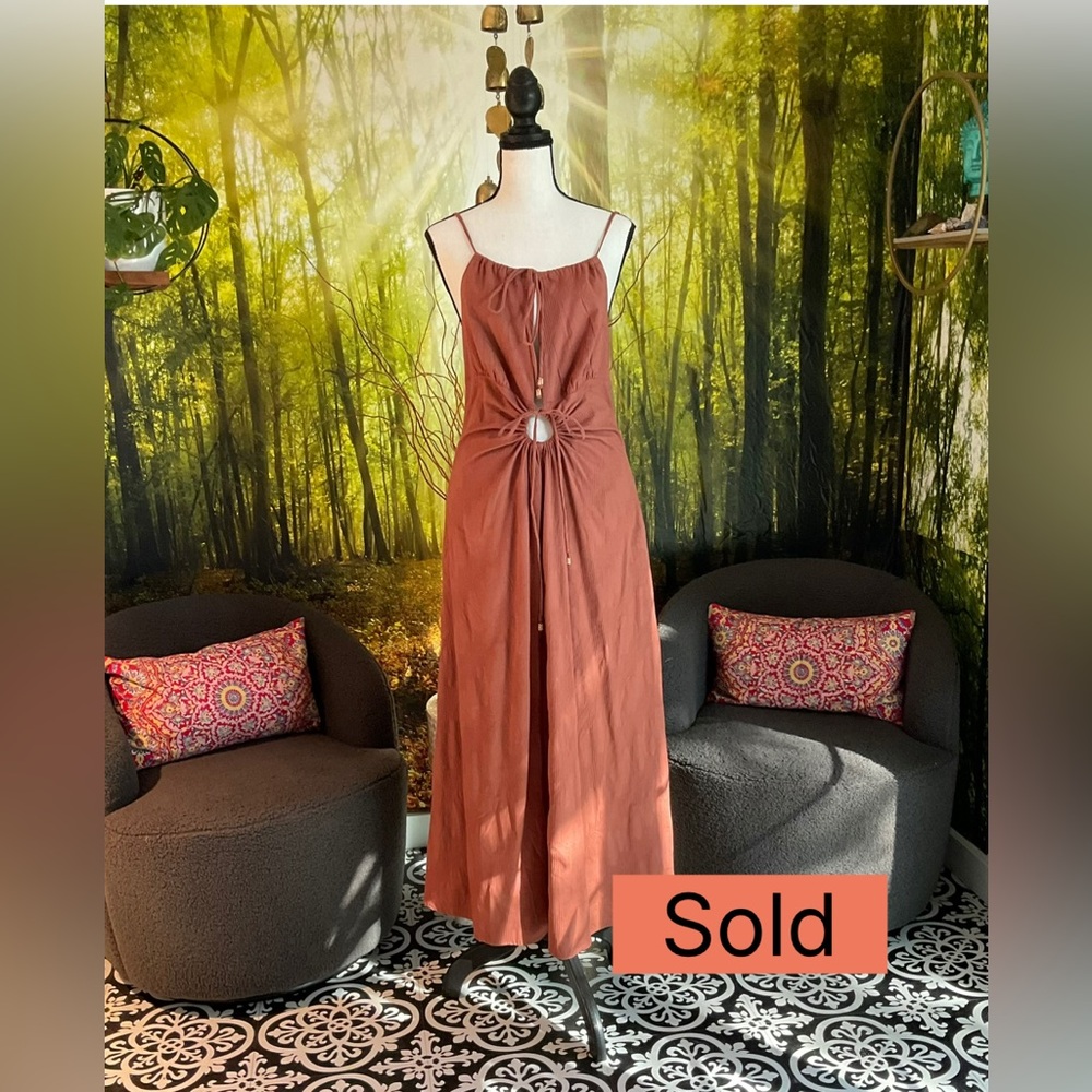 Free People Sleeveless Spaghetti Strap Sundress